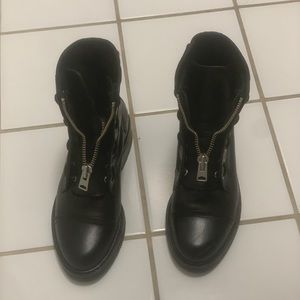 AllSaints Black Leather Boots